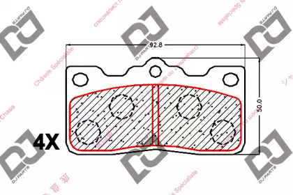 Комплект тормозных колодок DJ PARTS BP1549